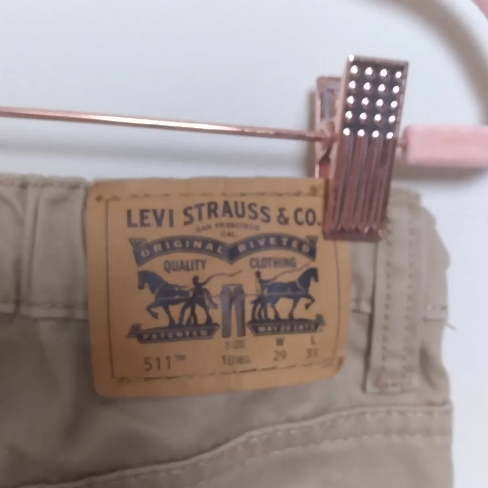 Levi's Men's 511 Slim Khaki Tan Adjustable Waist Casual Pants Size 29 x 31 - Picture 14 of 14